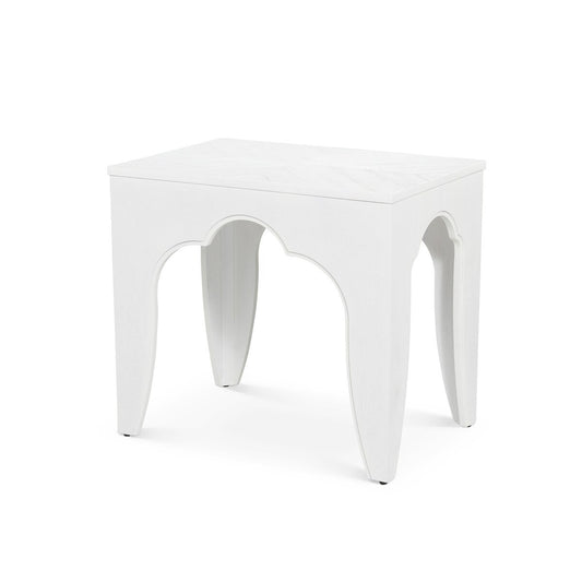 Island Manor End Table, Whitewash style shot 1