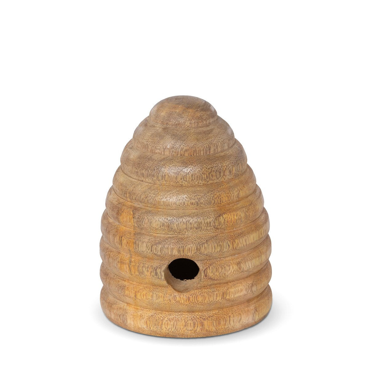 Carved Wood Tabletop Beehive, Small style shot 1