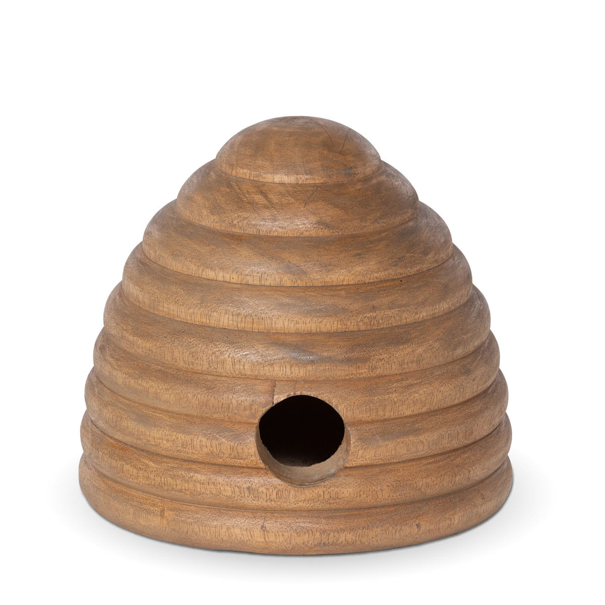 Carved Wood Tabletop Beehive, Large style shot 1