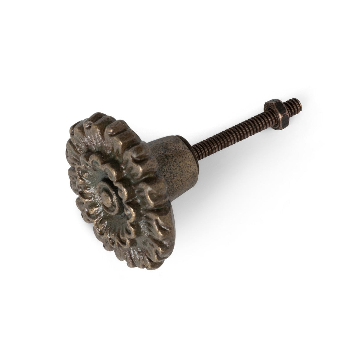 Antique Brass Florette Knob style shot 1