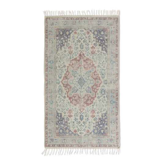 Cotton Printed Rug, Nutmeg, 3' x 5' style shot 1