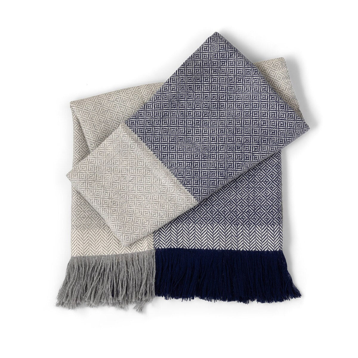 Herringbone Pattern Alpaca Wool Throw style shot 1