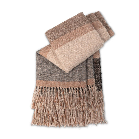 Plaid Pattern Alpaca Wool Throw style shot 1