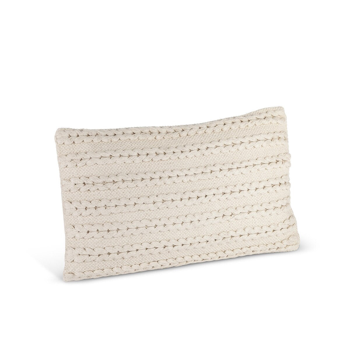 Cotton Woven Macrame Lumbar Pillow style shot 1