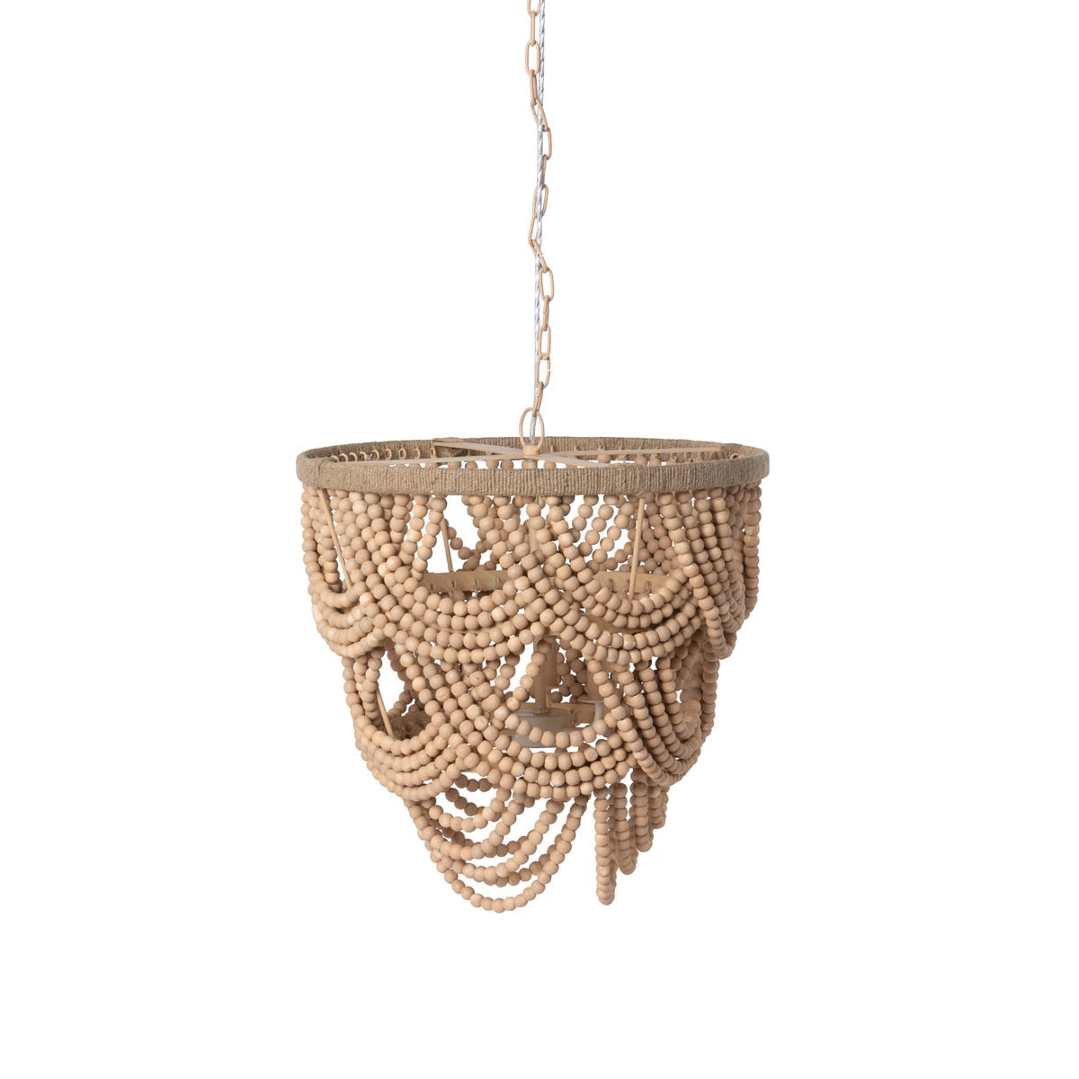 Cadence Wood Beaded Chandelier style shot 1
