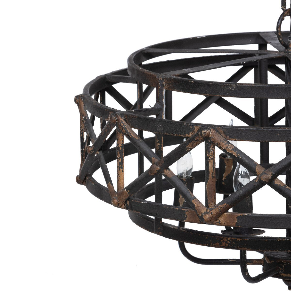 Metal Industrial Trestle Chandelier style shot 2
