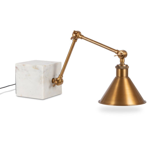 Marble and Brass Shelf Light, 28" style shot 1