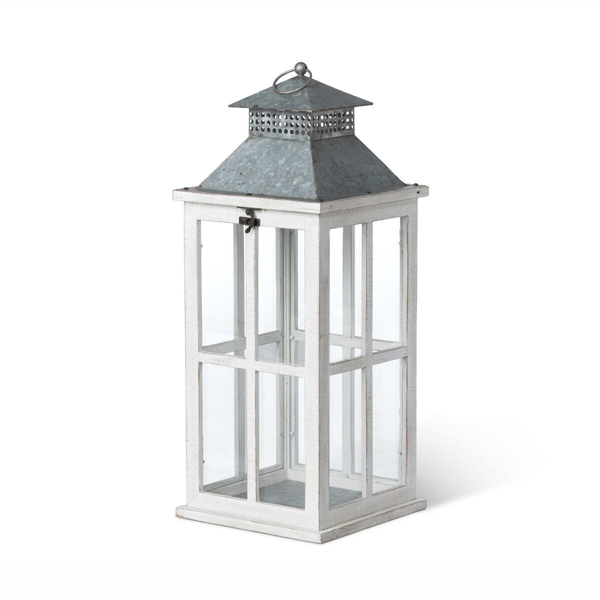 Coastal Whitewash Lantern, Medium style shot 1