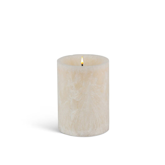 Wax Glow Wick™ Straight Edge Pillar Candle, 3"x4" style shot 1