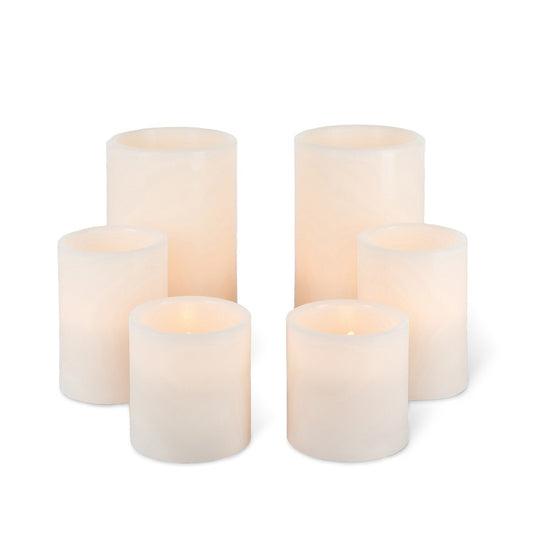 Wax Glow Wick™ Straight Edge Pillar Candles, Set of 6 style shot 1