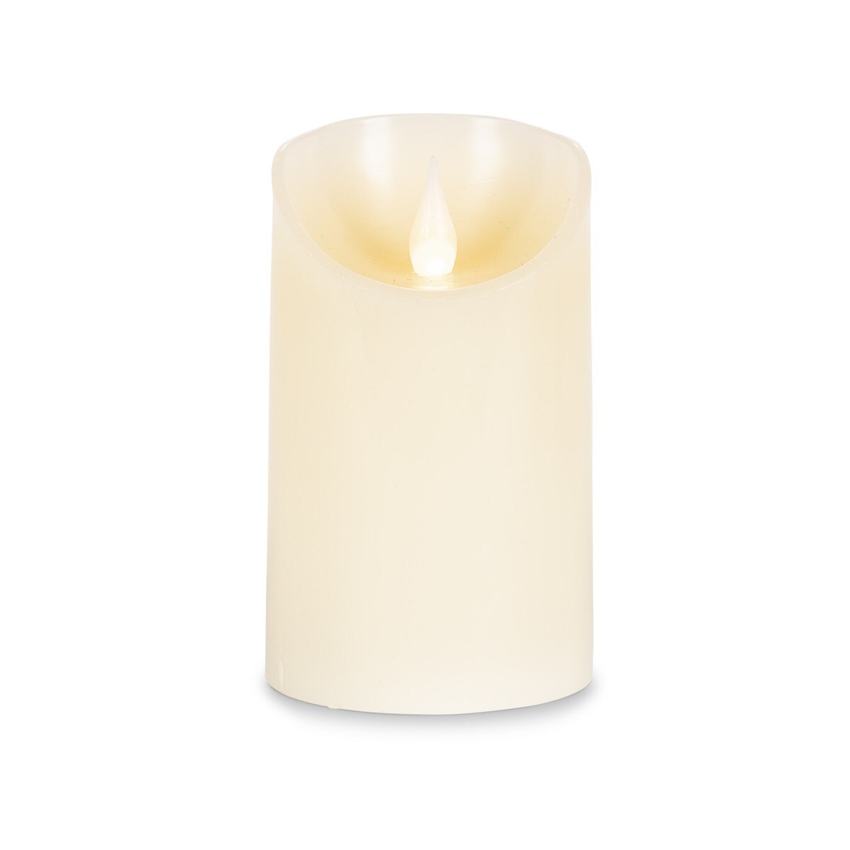Flameless Wax Pillar Candle with Fire Glow Tip, 3"x5" style shot 1