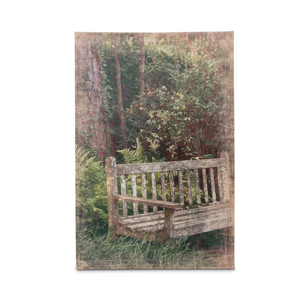Secret Garden Bench Print on Canvas style shot 1