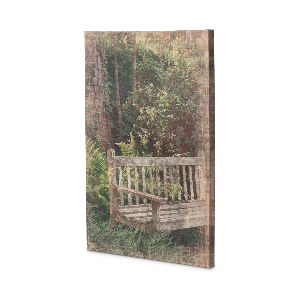 Secret Garden Bench Print on Canvas style shot 2