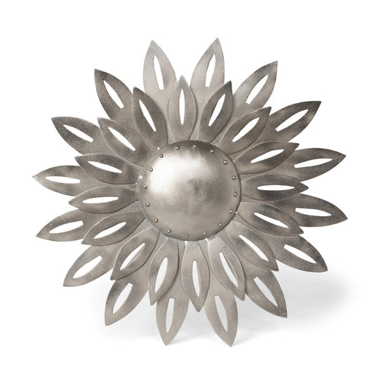 Aged Nickel Wall Dahlia, Large style shot 1