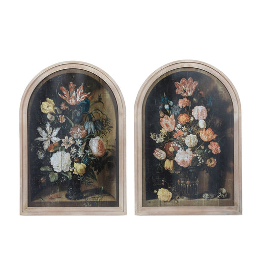 Renaissance Floral Wood Prints, 2 Assorted Styles style shot 1