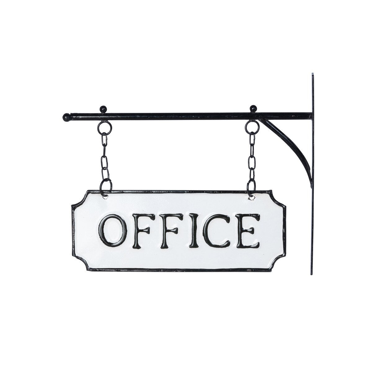 Metal Office Sign with Hanging Display Bar style shot 1