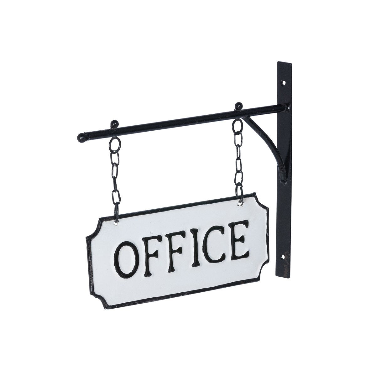 Metal Office Sign with Hanging Display Bar style shot 2