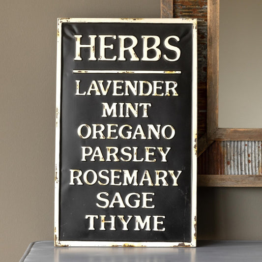 Metal Herb Sign