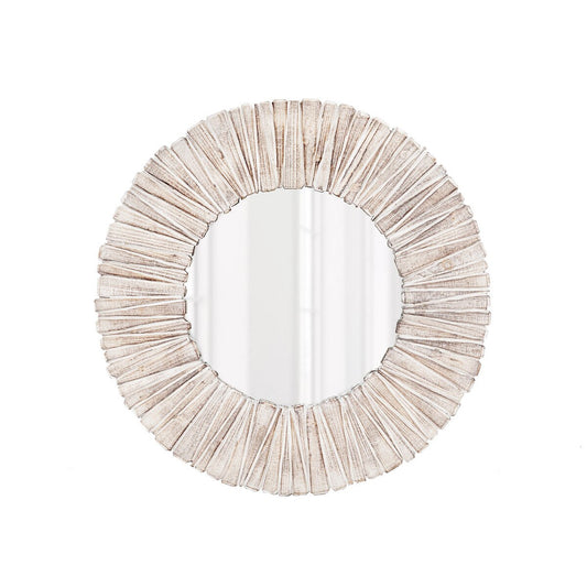 Wood Slat Round Mirror style shot 1