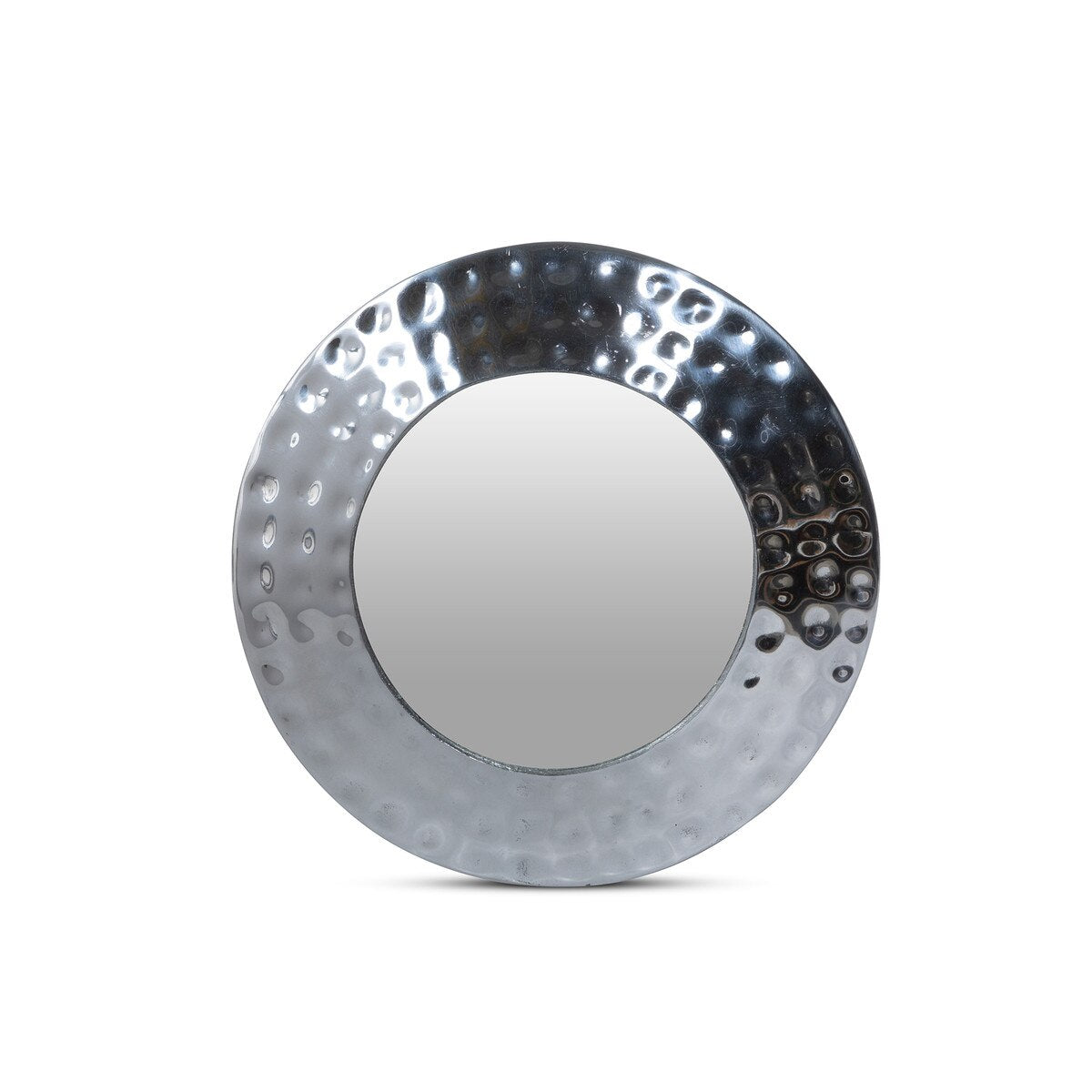 Hammered Pewter Portal Mirror, 11" style shot 1