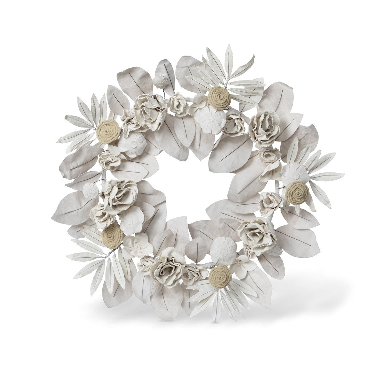 Upcycled Tent Canvas Floral Wreath style shot 1