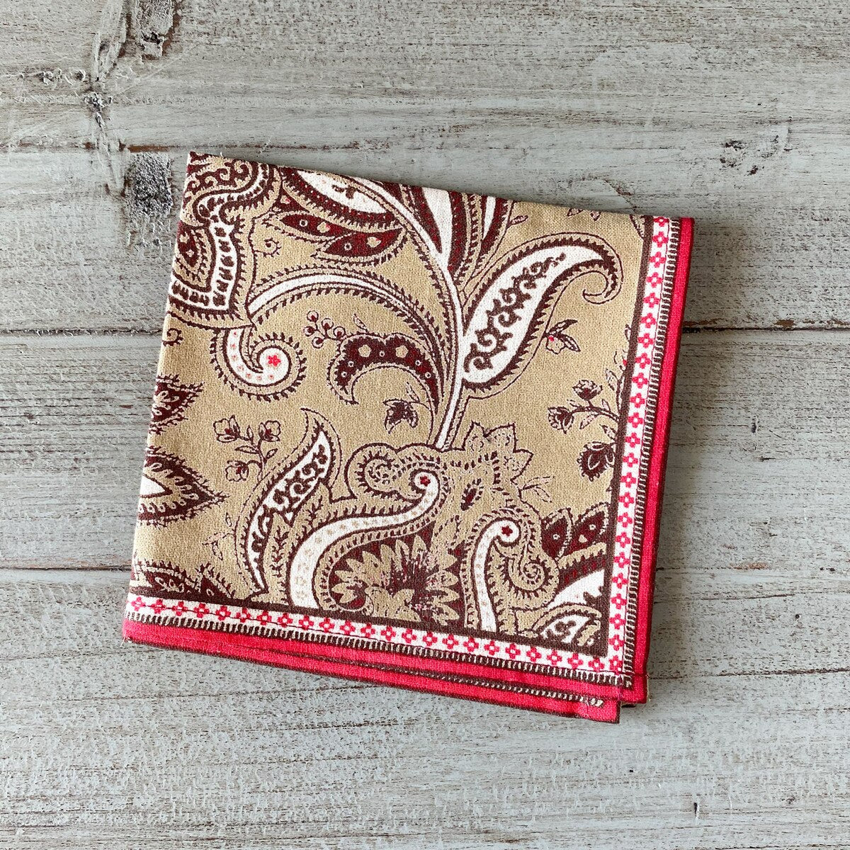 Kashmir Bronze Sheeting Napkin style shot 1