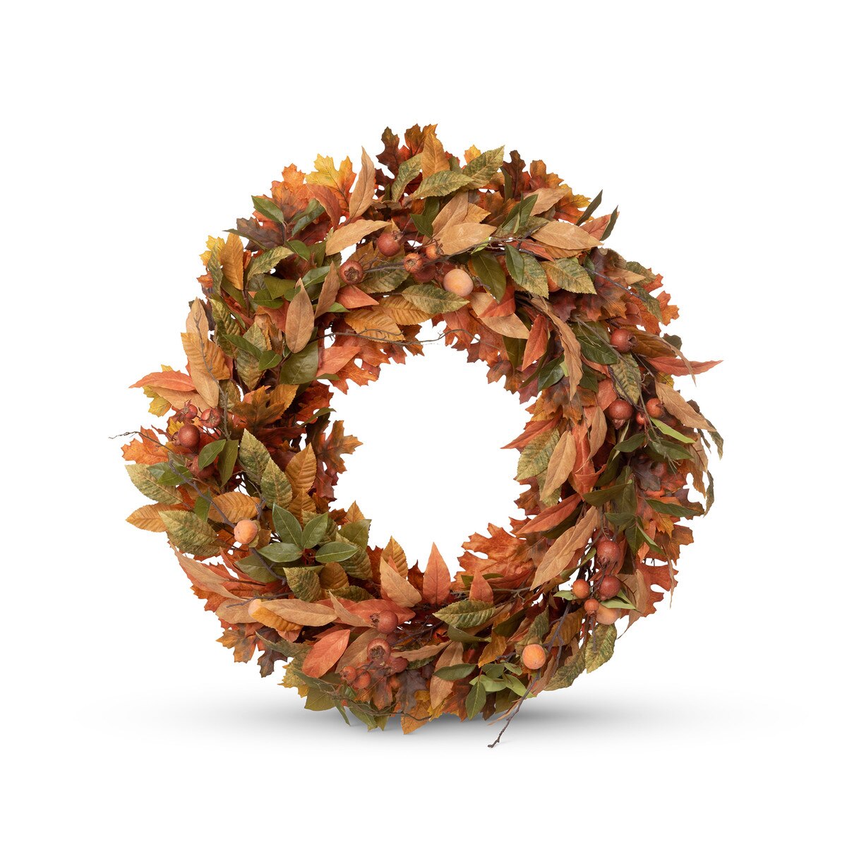Hawthorne and Persimmon Autumn Wreath style shot 1