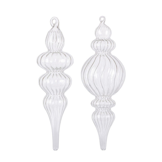 Arctic Frost Finial Ornament, Set of 2 style shot 1