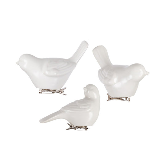 Snowy Bird Clip Ornament, Set of 3 style shot 1