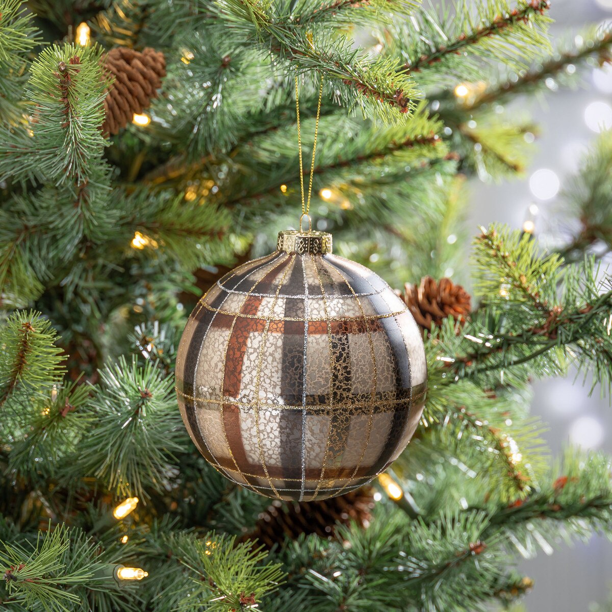 Plaid Mercury Ornament style shot 2
