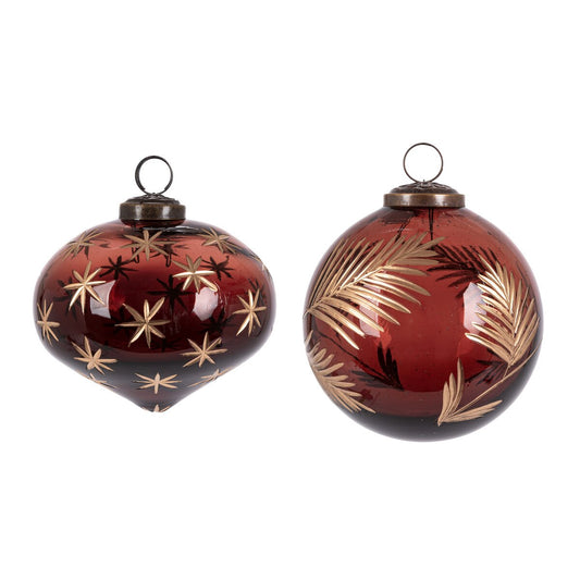 Cocoa Etched Ornament, Set of 2 style shot 1