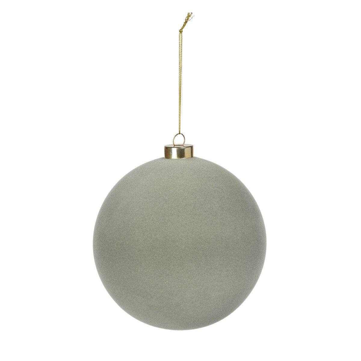 Sage Flocked Ornament, 5.75" style shot 1
