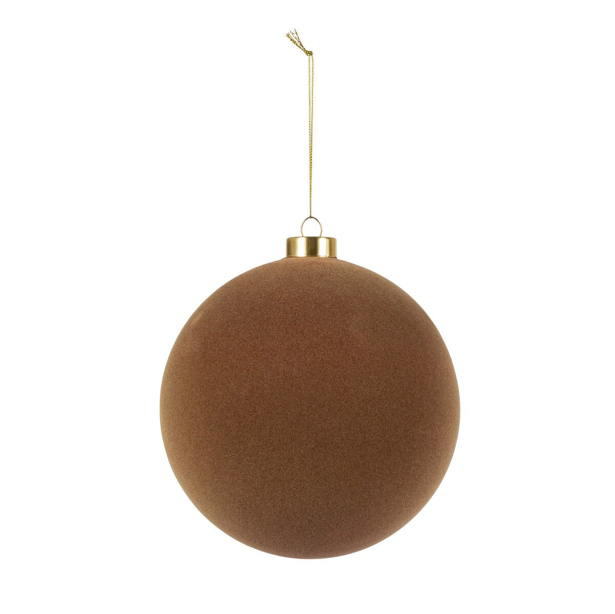 Chestnut Flocked Ornament, 5.75" style shot 1