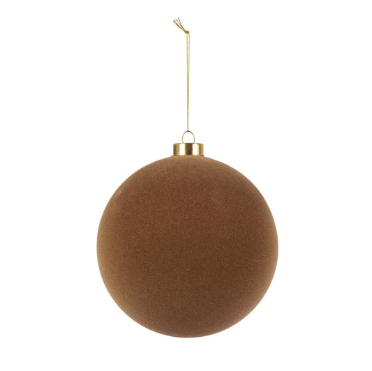 Chestnut Flocked Ornament, 5.75" style shot 1