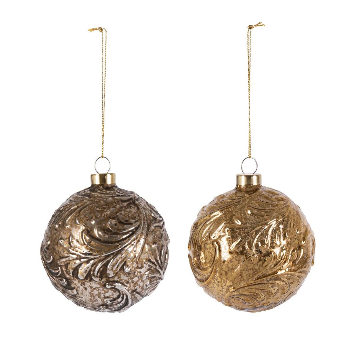 Vintage Glass Ball Ornament, 2 Assorted Styles style shot 1