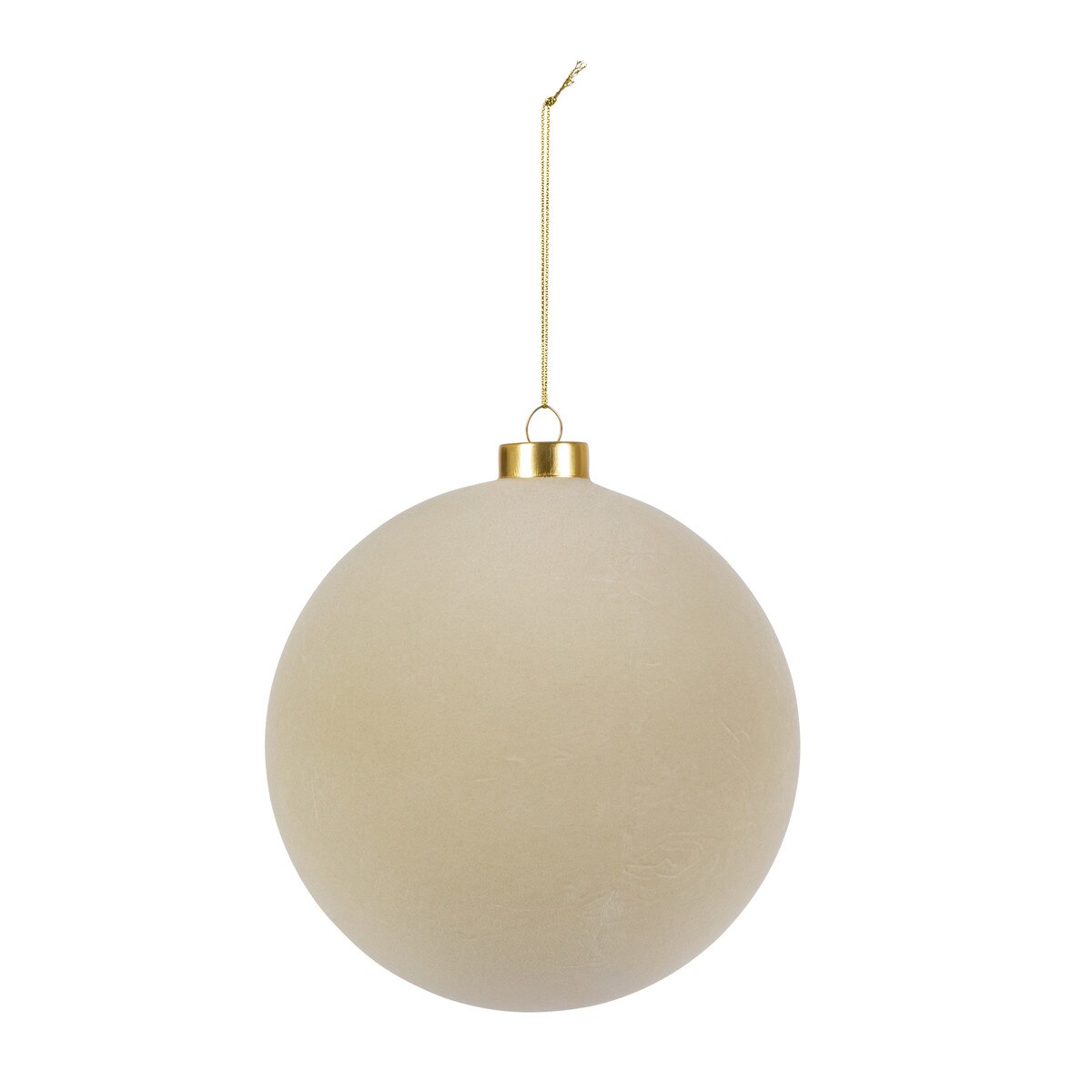 Taupe Flocked Ornament, 5.75" style shot 1