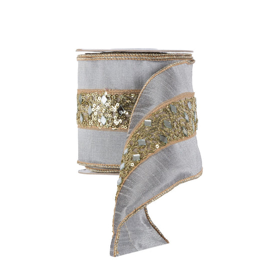 Greige and Gold Glitter Ribbon style shot 1
