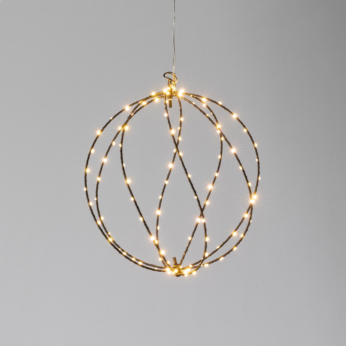 Twinkle Lit Sphere, Black, Small style shot 1