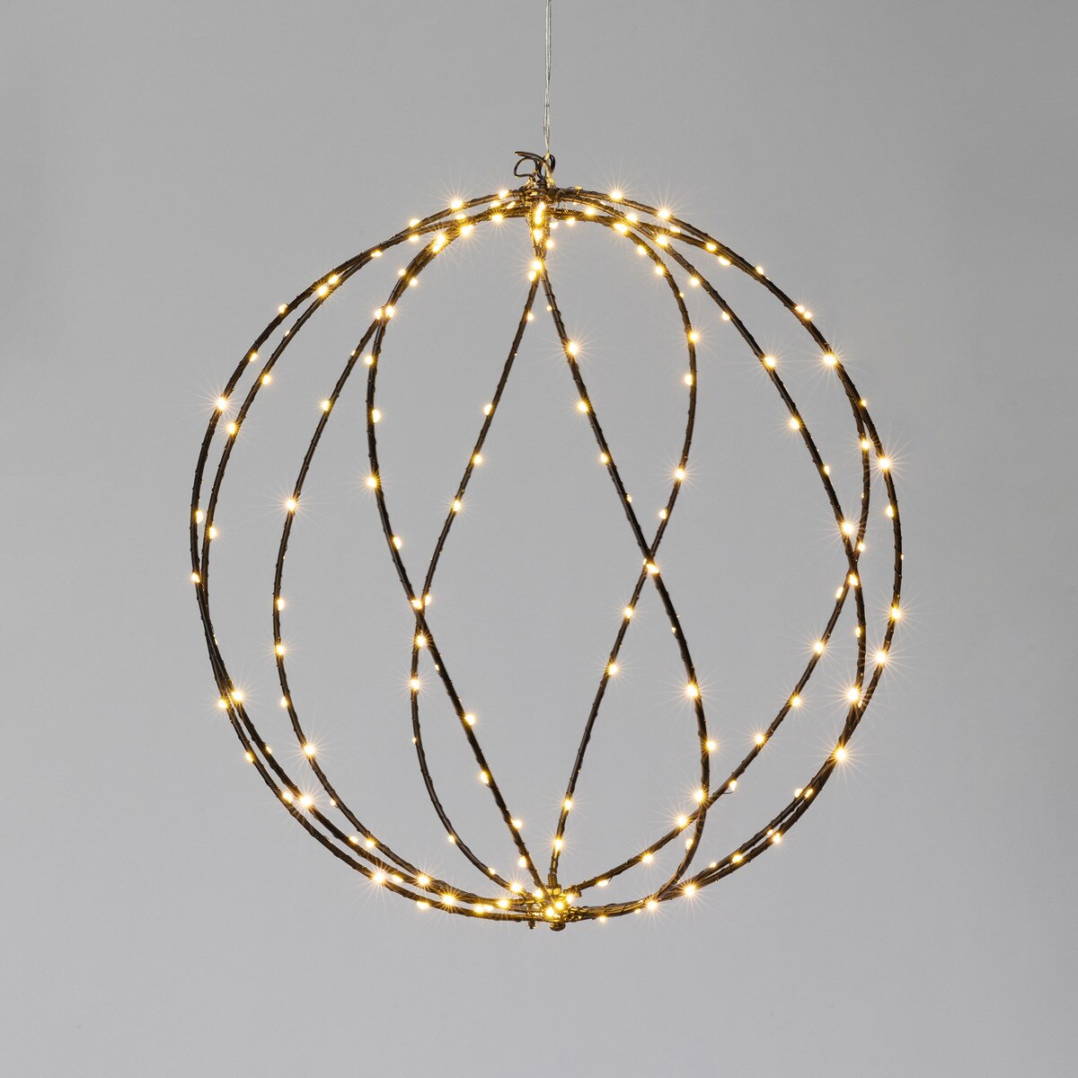 Twinkle Lit Sphere, Black, Medium style shot 1