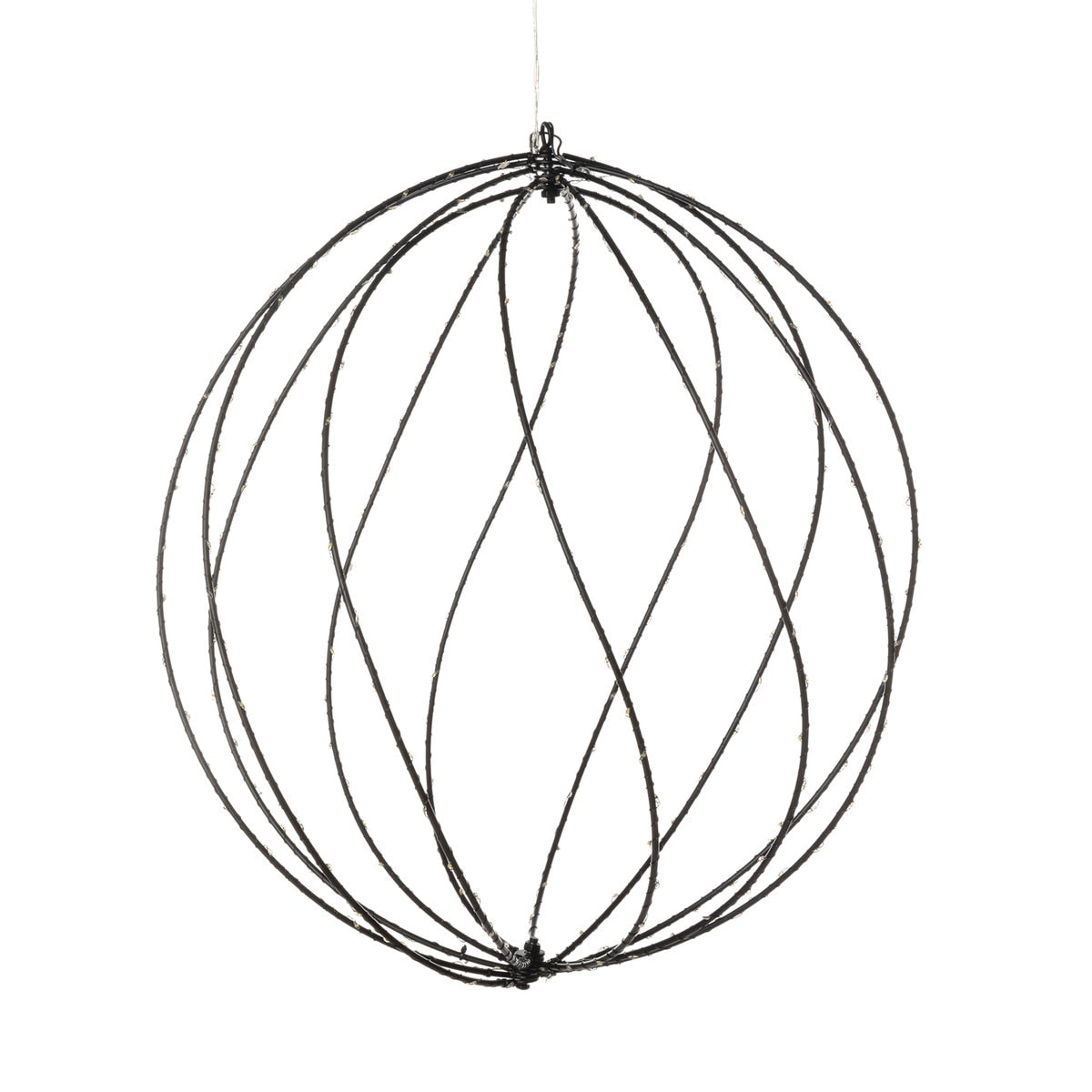 Twinkle Lit Sphere, Black, Large style shot 2