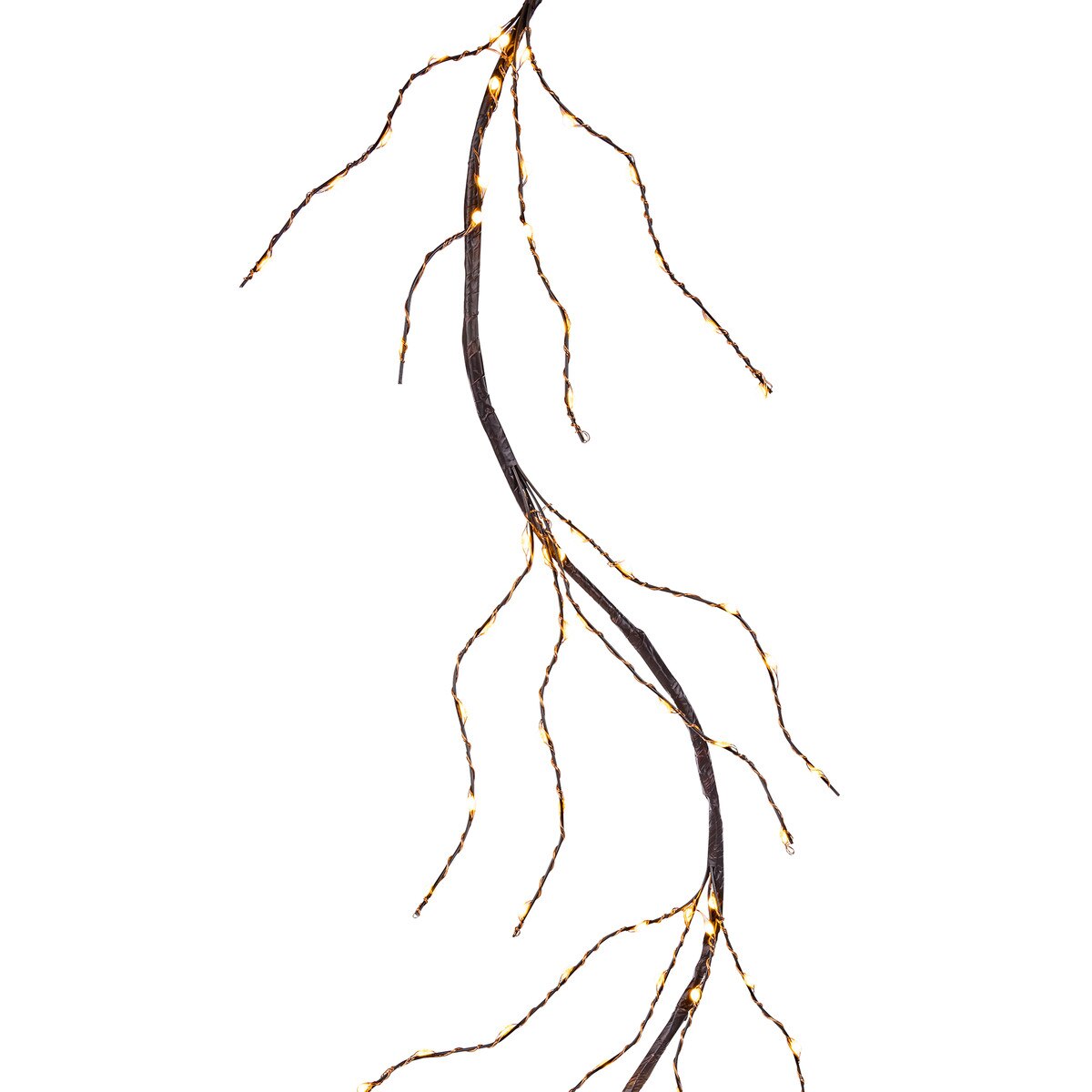 Lit 6' Brown Twinkling Garland style shot 2