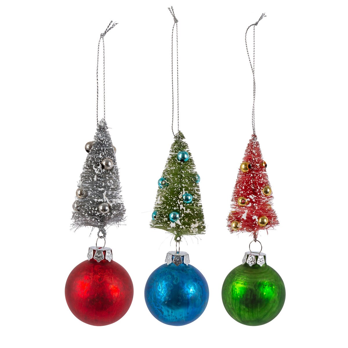 Retro Tree Ornament, 3 Assorted Styles style shot 2