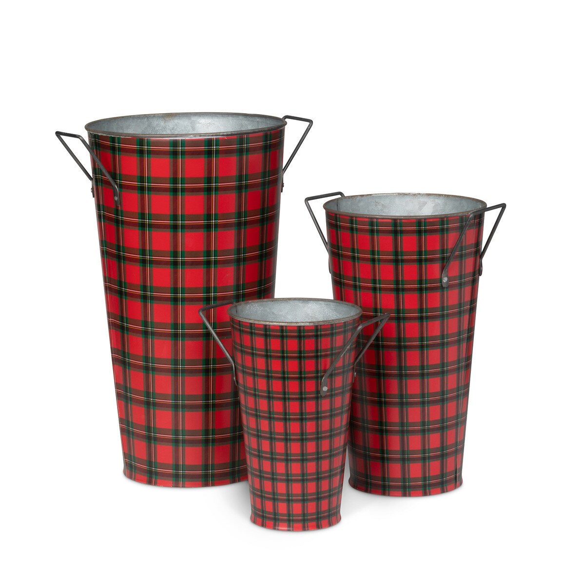 Heritage Holiday Flower Bucket, Set of 3 style shot 1