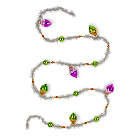 Tinsel and Tear Drop Ornament Garland style shot 1