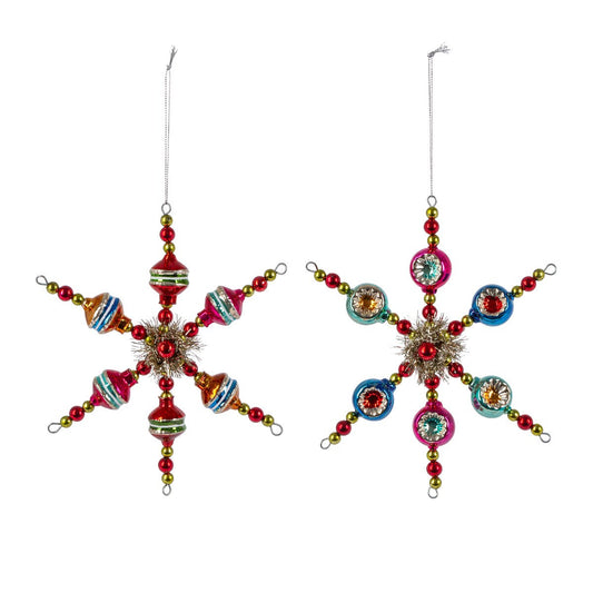 Retro Snowflake Ornament, 2 Assorted Styles style shot 1