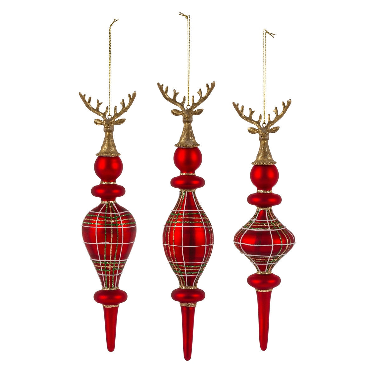 Heritage Deer Finial Ornament, 3 Assorted Styles style shot 1