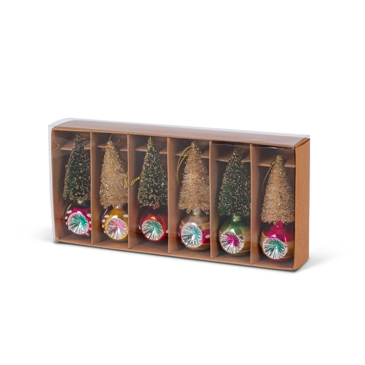 Mini Retro Tree Ornament, Box Set of 6 style shot 2