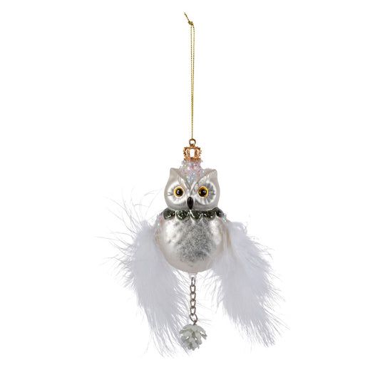 Snow Owl Ornament style shot 1