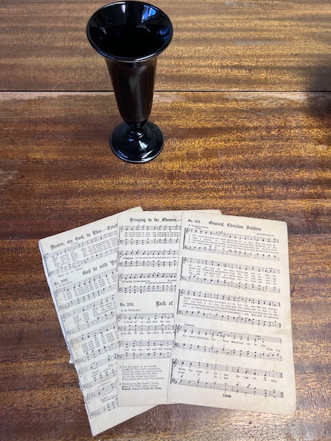 Vintage Christian Hymn Pages – Set of 3 | Original Antique-Style Sheet Music | Junk Journal and Craft Supplies