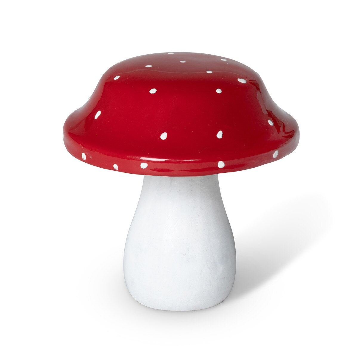 Red Polka Dot Wooden Mushroom, Large style shot 1